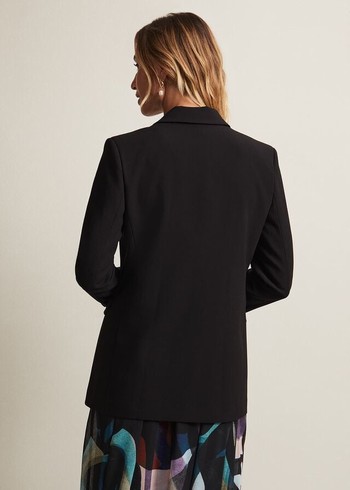 Phase Eight Neah Crepe Jackets Black USA | 0867124-YF